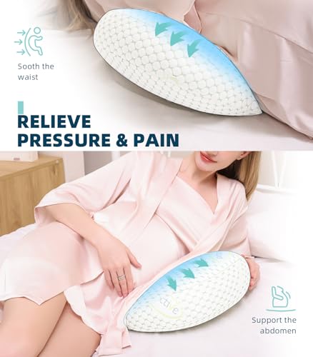 Pregnancy Pillow for Side Sleepers with Removable Cover - Green / Regular