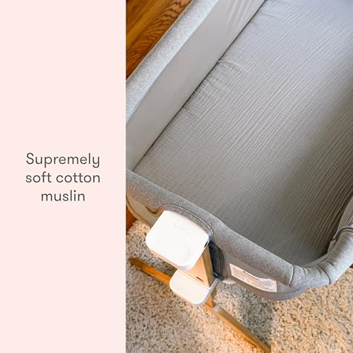 Baby Bassinet Fitted Sheet 2-Pack - Breathable Muslin for Newton Bassinet & Bedside Sleeper