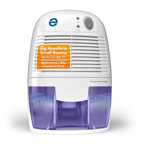 Petite 16 oz Dehumidifier for Small Spaces - Quiet Auto Shut Off & Restart