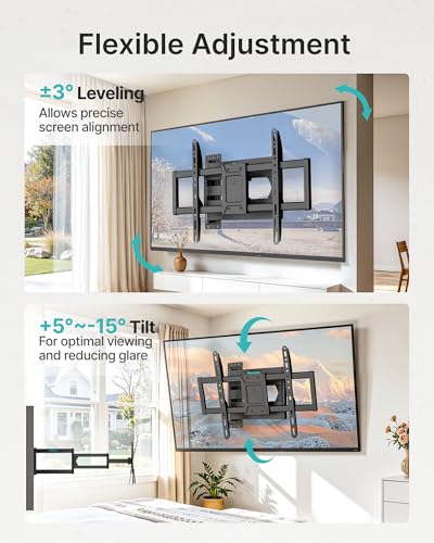 Pegzone 38-Inch Extra Long Extension TV Wall Mount for 37-86 Inch Screens – Heavy Duty Full Motion with Tilt & Swivel, Supports Up to 110 lbs