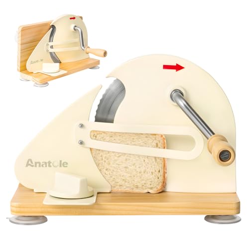 Foldable Manual Bread Slicer Cutter for Homemade Sourdough - Adjustable Thickness