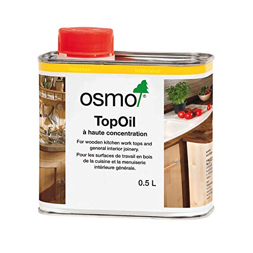 Osmo TopOil Clear Satin Wood Finish - 0.5L Food-Safe, Water-Resistant