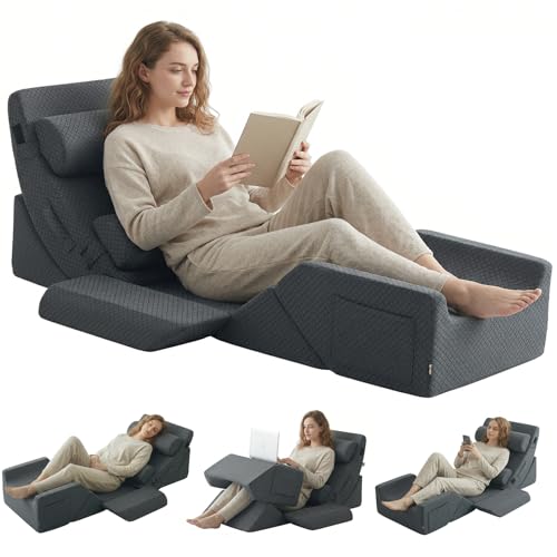 Axelrod 9PCS Orthopedic Bed Wedge Pillow Set Melange Gray - Post Surgery Support