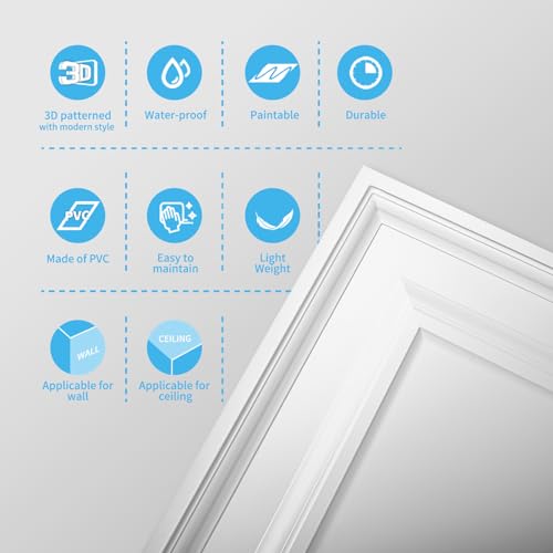 Art3d 3D Drop Ceiling Tiles - Smooth White, 24x48 Inch, 12-Pack