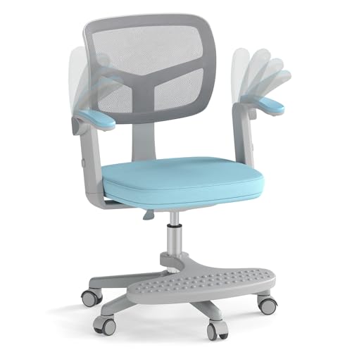 HONEY JOY Kids Study Desk Chair Blue Adjustable Swivel Mesh Student Chair