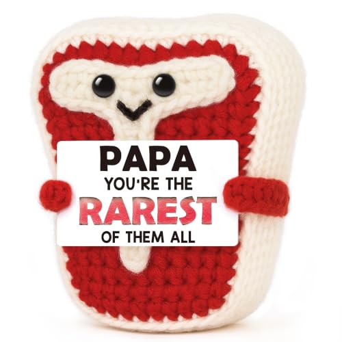 EnjoyVita Papa Gifts for Grandfather from Granddaughter - Crochet Steak Keepsake