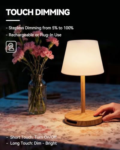 Outdoor Waterproof Shower Lamp with 8000mAh Power Bank - Wood Grain Variation