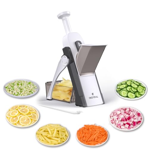 ONCE FOR ALL Dark Gray Adjustable Safe Mandoline Slicer - Vegetable & Fruit Prep