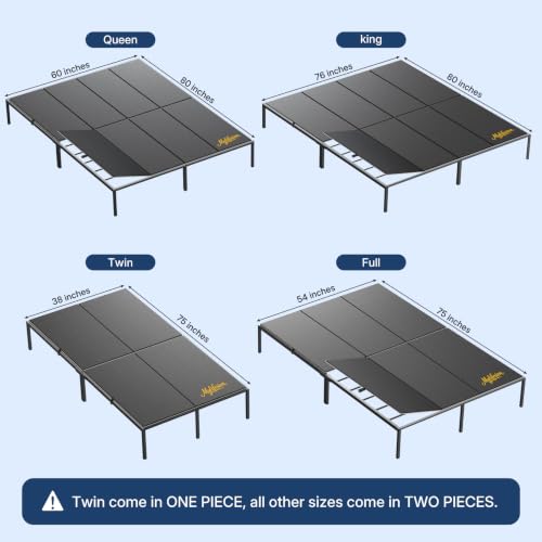 King Size Bunkie Board 76x80'' Wood Bed Support Anti-Slip for Mattress Stability