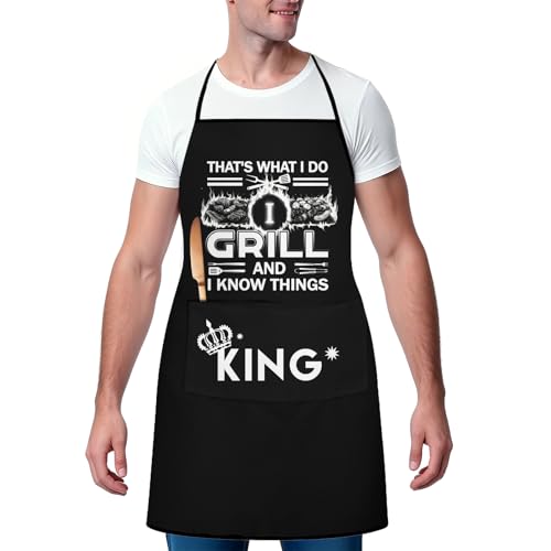 That's I Do Funny Black Apron for Men Grilling BBQ Cooking - PERRIFIC