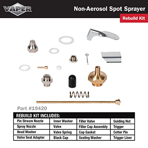 Refillable Non-Aerosol Spot Spray - Brass Nozzle, 1 Pack - Red