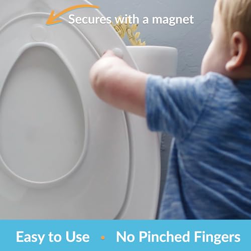 Mayfair NextStep2 Elongated Toilet Seat with Built-In Potty Training, Slow-Close, Removable, White - Family & Space-Saving