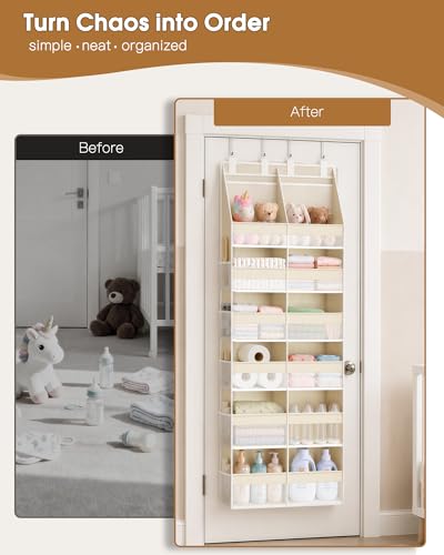Criusia Over the Door Organizer, Extra Large 12 Compartments Closet
