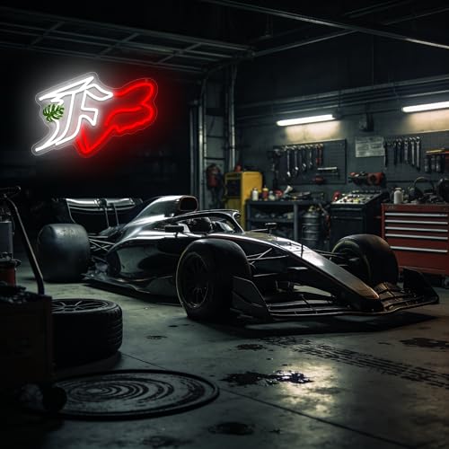 DYUAI Red-Fox Race Car Neon Sign Wall Decor for Man Cave & Gaming Room
