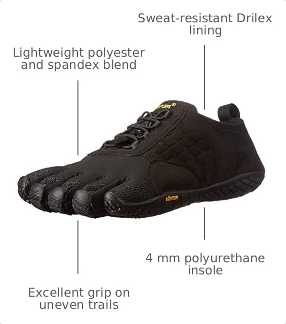 Vibram Women's FiveFingers Trek Ascent Barefoot All-Terrain Hiking Shoe 7.5-8 Black