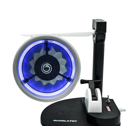 Blue Jet Engine Fan Model with Wireless Charger - Desk Gadget & Aviation Decor