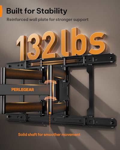 Ultra Slim TV Wall Mount for 42-90 Inch TVs up to 132 lbs - Full Motion, Space Saving