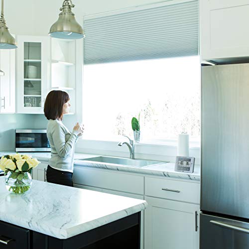 Premium Stainless Steel Wireless Refrigerator and Freezer Thermometer with Alarm - 4.75" x 3.75"
