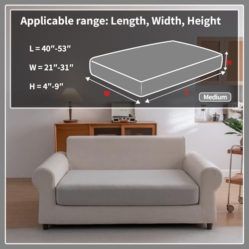 Sectional Couch Cushion Cover - Water-Resistant, Non-Slip Sofa Protector