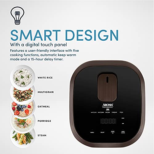 Black 12-Cup (Cooked) Induction Rice Cooker & Multicooker - AROMA ARC-7606B