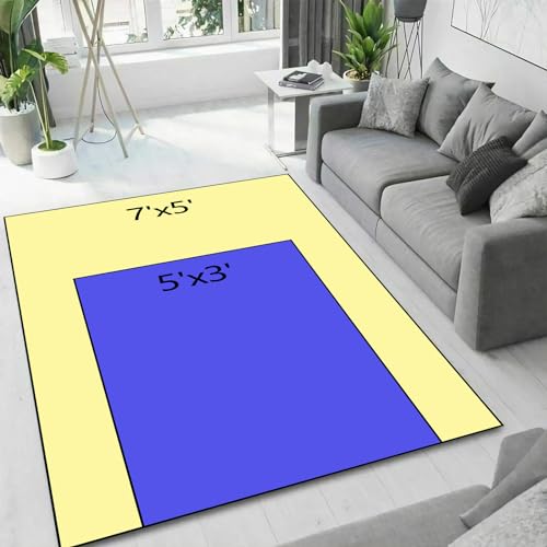 Osimiccp Baseball Rug 5'x7' Sports Decor Non Slip for Bedroom & Living Room - Baseball_1