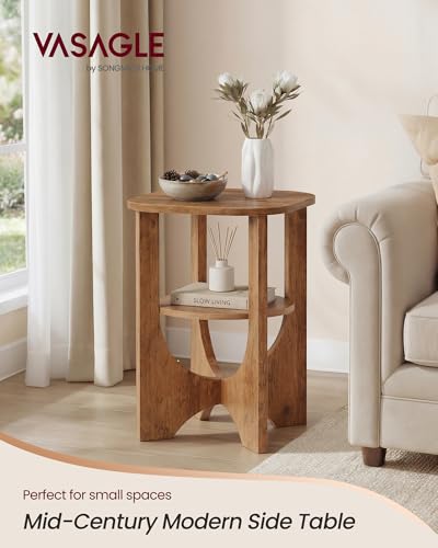 VASAGLE Side Table, 2 Tier Small Accent End Nightstand