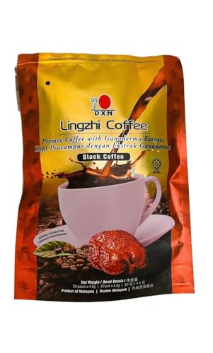 DXN Lingzhi Black Coffee 3 in 1 Instant Coffee Pack of 1 - 3 Ounces