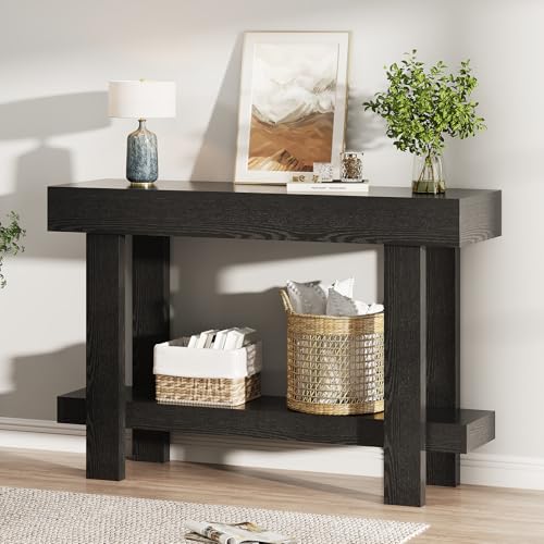 Viroformo Black Narrow Farmhouse Console Table - 47.2" Entryway Sofa Table