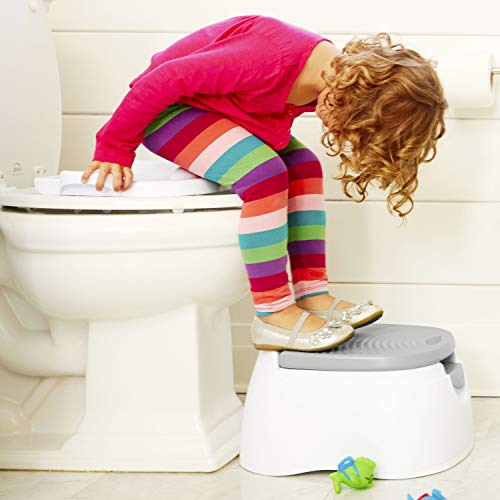 Munchkin Arm & Hammer 3-in-1 Potty Training Seat with Step Stool, Grey - Includes Potty & Trainer