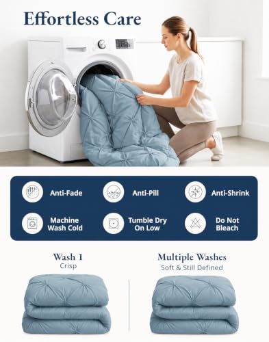 Queen Comforter Set All Season Bed in a Bag French Blue - Lane Linen