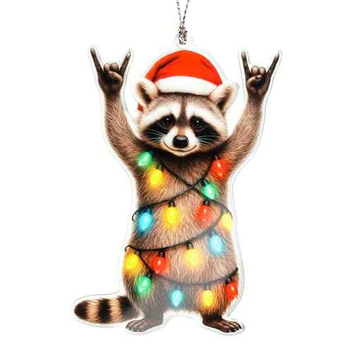 Raccon Gifts - Raccoon Christmas Ornaments - Animal Lovers Ornaments - Racoon Ornament - Christmas Ornament 2025 - Christmas Ornament 2025 - White Elephant Gifts - Xmas Tree Funny Decoration