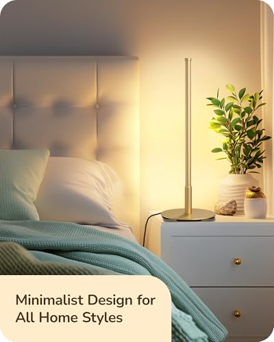 EDISHINE Gold Dimmable LED Table Lamp with Touch Control & Soft Silicone Shade
