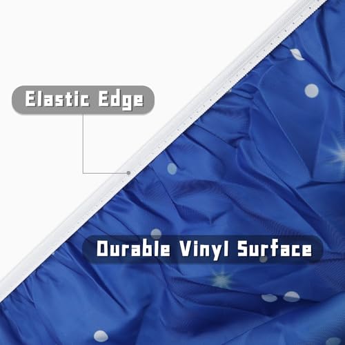Butaluk Christmas Round Fitted Tablecloth 40" Elastic Waterproof Vinyl Table Cover