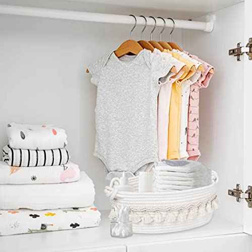 Small Basket for Gifts Empty, Woven Storage Cute Toilet Paper Storage Decorative Gift Basket Empty to Fill Baby Shower Nursery