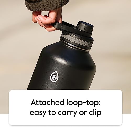 Kids Insulated Water Bottle with Straw Lid - 16 oz BPA-Free Stainless Steel, Leakproof & Spill-Proof - Purple/Orange - 2 Pack