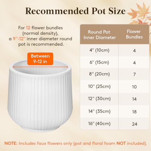 Artificial Fall Flowers for Outdoor Garden Decor - Sunset Orange, 36 Bundles
