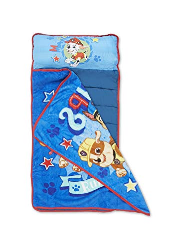 Paw Patrol Toddler Nap Mat Set - Pups Rule Theme with Pillow & Plush Blanket - Boys & Girls Ages 3+ (Pack of 1)
