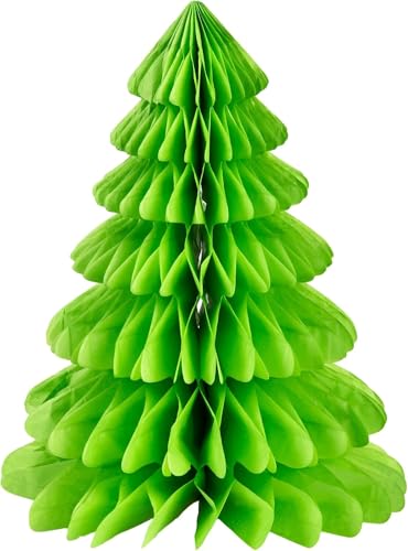 12-Inch Christmas Tree Honeycomb Centerpiece Decoration - Multicolor