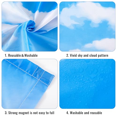 Blue Sky Cloud Classroom Fluorescent Light Covers - 12 Pcs, 2x4 ft