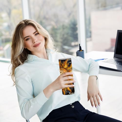 PQV Mystical Boho Moon Sun 20oz Tumbler - Stainless Steel Insulated Cup with Lid (Variation: Sun and Moom)