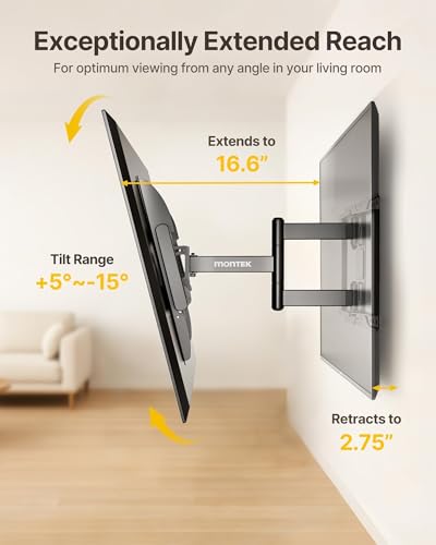 37-84 Inch Full Motion TV Wall Mount - Heavy-Duty Swivel & Tilt Bracket with Full Compatibility - Variation of THIS listing