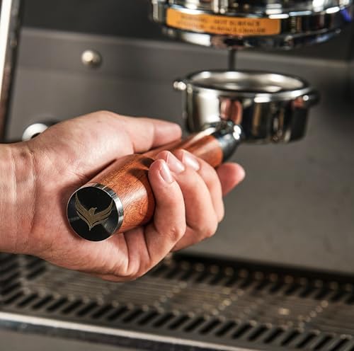 54mm Bottomless Portafilter with Rosewood Handle for Breville Espresso Machines - Knodos