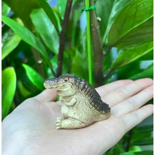 Handmade Crocodile Figurine, Alligator Statue Tea Ceremony Desk Pet, Animal Ornament Gifts for Tea Lovers, Christmas Party Favors