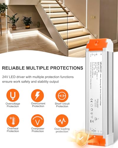 VEURCHY 120W 24V Dimmable LED Driver 120-24 / 1.0 for LED Strip Lights