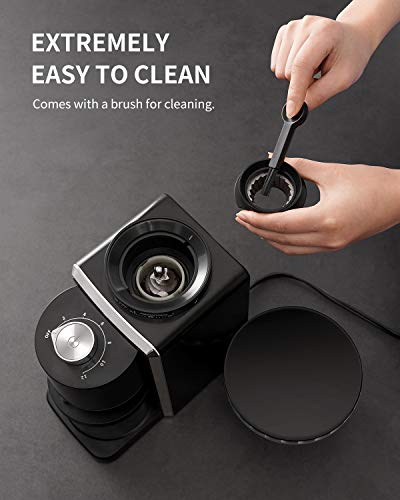 Electric Coffee Grinder with 35 Settings, Conical Burr, 2-12 Cup Capacity
