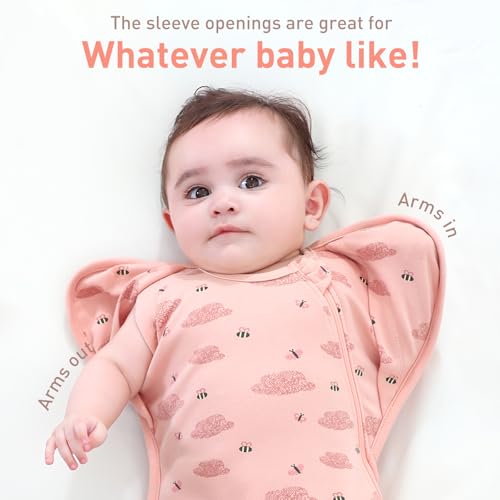 Knirose Organic Cotton Baby Sleep Sack Swaddle 0-3 Months + Bee Butterfly