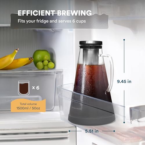 Airtight Cold Brew Coffee Maker 1.5L with Tea Infuser - 51 Ounces