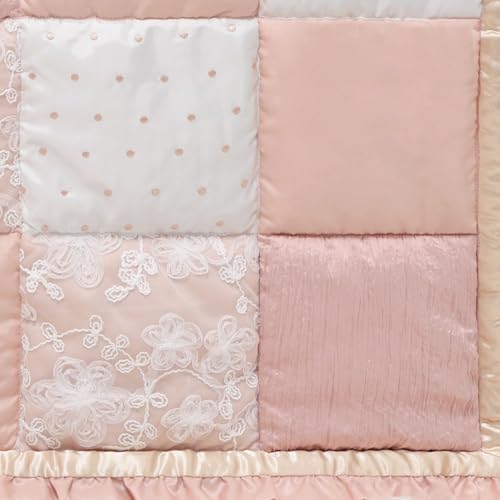 The Peanutshell 3-Piece Baby Crib Bedding Set for Girls - Pink & Gold Nursery Decor