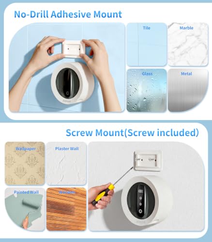 Toothbrush Holder with Dual UV & Heated Drying Wall Mount - D1 Variation