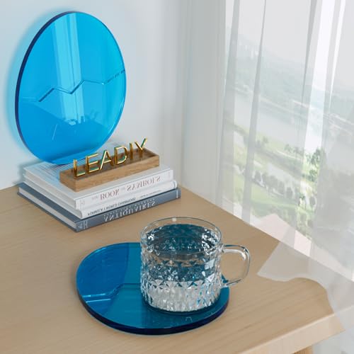 Leadiy Acrylic Coaster Decorative Plates, Irregular Bar Drink Coaster, Clear Cloud Shape Coffee Cup Coaster, Perfect for Tabletop Protection and Accessories Display.(Iridescent)